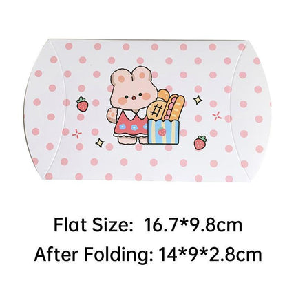 100PCS Pillow Shape Gift Boxes Paper Pouch Folding Carton Party Wedding Favors