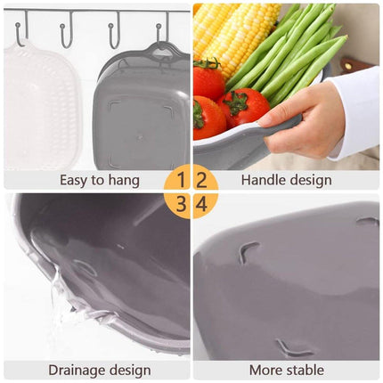 6pcs Multifunctional Drainage Basket for Fruits Vegetables Kitchen Household Use