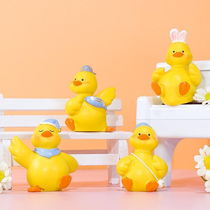 Creative Mini Cartoon Lamb Resin Figurines Duck Ornament Statue Miniatures - Aimall