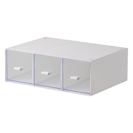 Storage Box 3Drawers DIY Desktop Plastic Transparent Coffee Sugar Jewelry Box