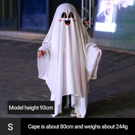 Halloween Party Costume Ghost Cape Full Length Spooky Dress Up Ball Cloak Outfit