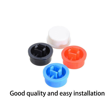 25Pcs Round Tap Switch Buttons with Key Cap Replacement Parts for Home Appliance