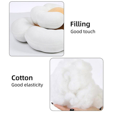 Plush Headrest Neck Pillow Cute Flower Cushion Soft Travel Support for Neck Rest
