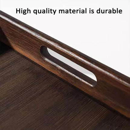 Bamboo Tea Tray Rectangular Tea Table Walnut Colour Fruit Bread Serving Plate