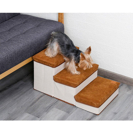 Foldable Pet Dog Stairs Puppy Step Ladder for Bed Sofa Portable Climbing Ramp