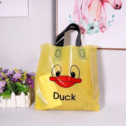 50x Reusable Plastic Tote Bag Eco Friendly Shopping Bags Durable Large Capacity