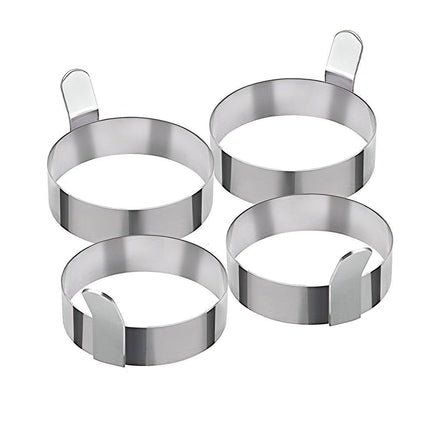 4pcs Stainless Steel Round Egg Omelette Mould Frying Ring Pancake Maker Tool