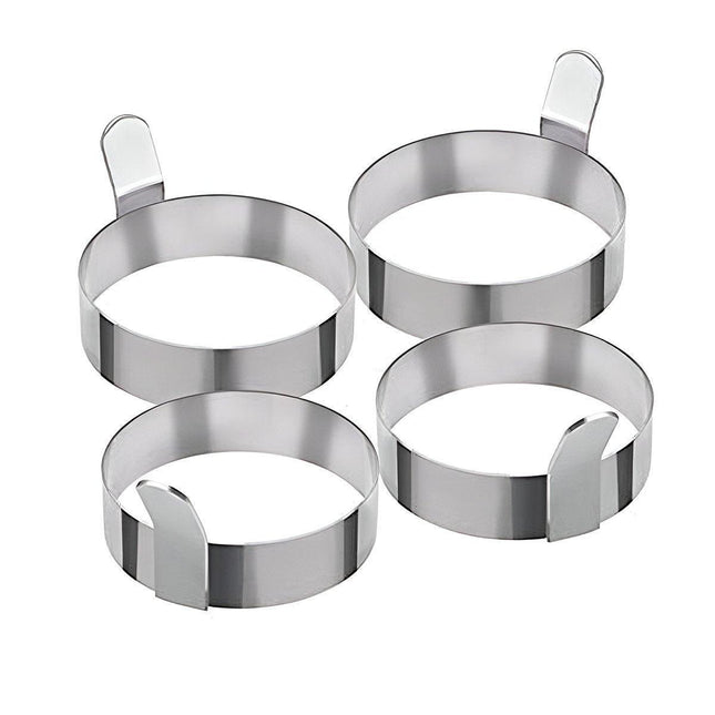 4pcs Stainless Steel Round Egg Omelette Mould Frying Ring Pancake Maker Tool