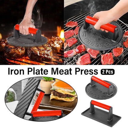 2pcs Manual Hamburger Meat Press Round Patty Maker Kitchen Burger Press Plate
