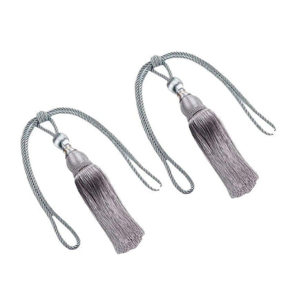1pair Curtain Tiebacks Hanging Balls Tassel Rope Decorative Curtain Holders