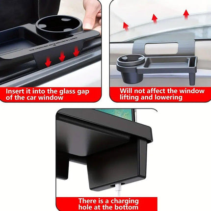 Car Multifunctional Organizer Hanging Storage Box with Cup Holder for Vehicle