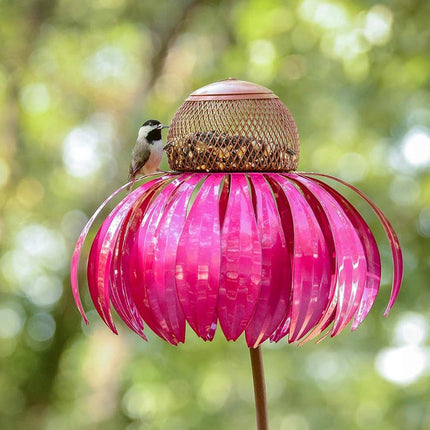 Decorative Metal Flower Garden Bird Feeder Outdoor Hanging Birdseed Feeder