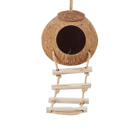Lanyard Birdhouse Parrot Coconut Nest Bed Hanging Bird Cage for Small Birds