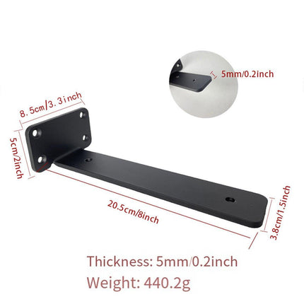 Heavy Duty Shelf Bracket Black L Shape Shelf Bracket Hidden Steel Bracket Shelve