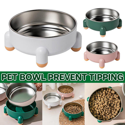 Anti-Tip Stainless Steel Dog Bowl Pet Basin for Dogs Cats Durable Feeding Dish