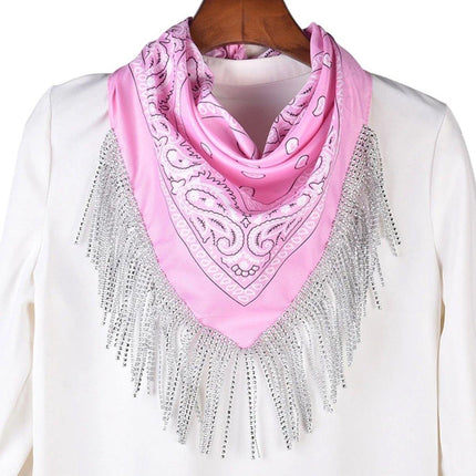 2pcs Fringe Bandana Hip Hop Scarf Stylish Head Wrap Neck Accessory for Men Women