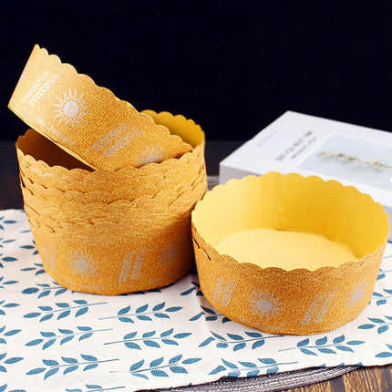 100PCS High Temperature Kraft Paper Bread Cupcake Holder Resistant Paper Cup