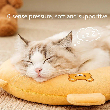 Dog Pet U Shaped Pillow Cartoon Breathable Cat Sleeping Cushion for All Seasons
