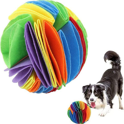 Snuffle ball Dog Puzzle Toys Increase IQ Slow Dispensing Feeder Pet Cat Trainiod S - Aimall