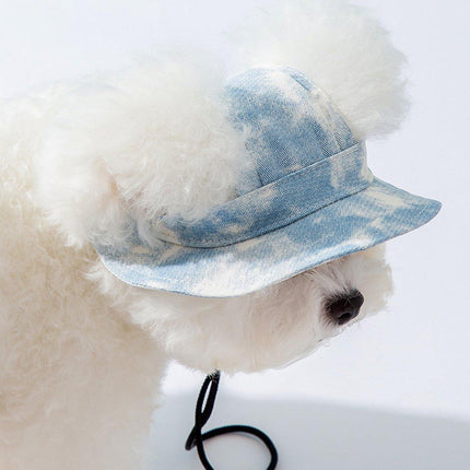 Adjustable Pet Hat with Cute Leaky Ears Sunscreen Fisherman Hat Four Seasons Use