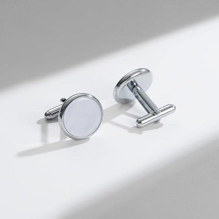 8Pcs Mens Cufflinks Shirt Tuxedo Wedding Party Buttons Cufflinks Black