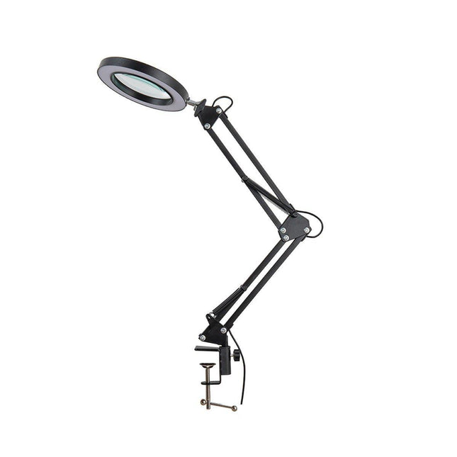 LED Magnifying Desk Lamp Eye Protection Long Arm Foldable Light Reading Repair