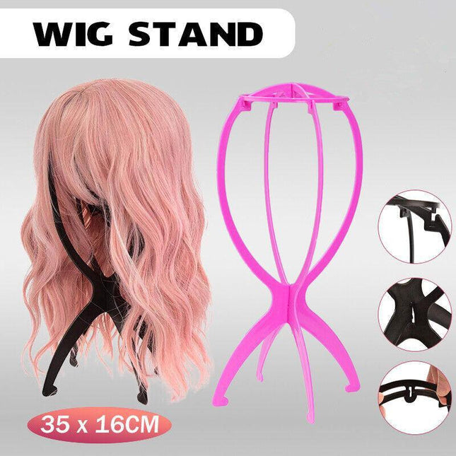 1× New Stand Stable Wig Holder Durable Folding Hat Cap Display Tool Wig Hair AU - Aimall
