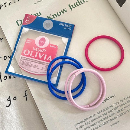 5PCS Hair Ties Elastic Band Snagless Ponytail Tie Bubbles Various Colours - Aimall