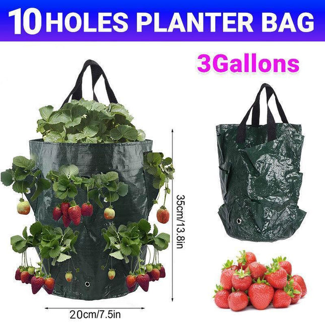 3 Gallon Garden Planting Grow Bag Hanging Flower Pouch Strawberry Planter Bags - Aimall