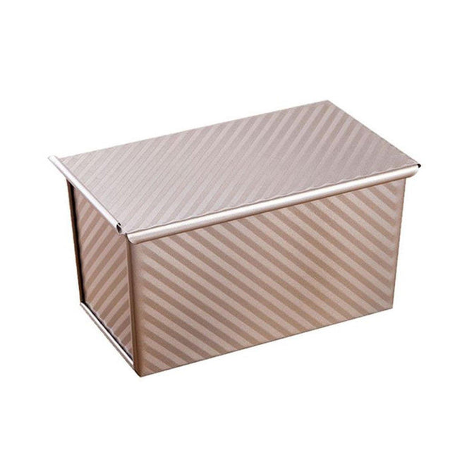 Golden Toast Bread Box with Lid Non Stick Baking Mould for Oven Kitchen Tools