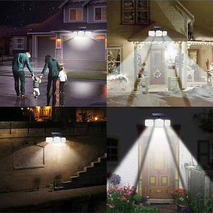 LED Solar Wall Light Outdoor Garden Solar Light with Body Sensor Waterproof