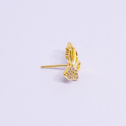 Butterfly Zircon Earrings Hollow Design Spring Summer Jewelry for Women Girls