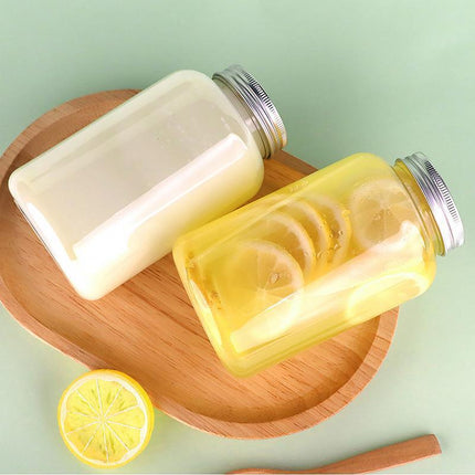 10pcs 500ml PET Plastic Juice Bottles Food Grade Drink Containers for Beverages