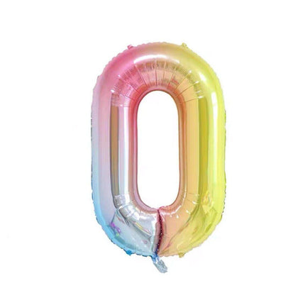 Foil Number Balloon 40" Rose Gold Silver Rainbow Birthday Party Wedding Rainbow - Aimall