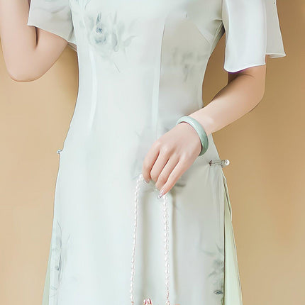 Summer Women Cheongsam Improved Chinese Dress New Elegant Style Traditional