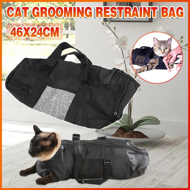 Cat Grooming Restraint Bag Pet Bath Wash Bags Nail Trimming Anti Scratch - Aimall
