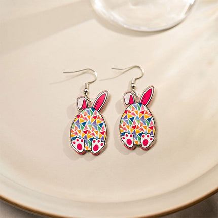 Easter Acrylic Bunny Earrings Cute Cartoon Rabbit Jewelry Spring Holiday Gifts