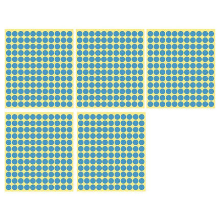 8/13/25/50mm Colour Sticker Dots Adhesive Round Labels Circular Scrapbooking Light Blue - Aimall
