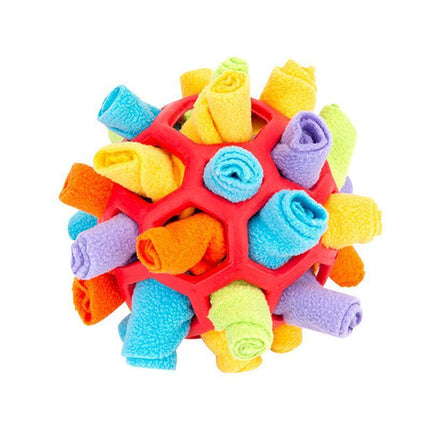 Snuffle Ball Interactive Dog Toy Portable Foraging Skills Slow Feeder Training - Aimall