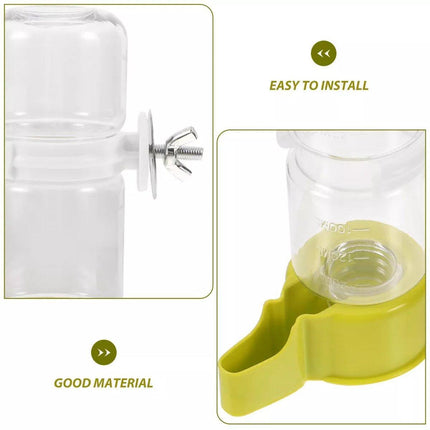 Pet Bird Waterer Automatic Water Feeder Adapter Parrots Cage Drinker Parrots