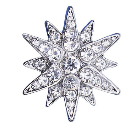Brooch Six Pointed Star Collar Button Badge Fashion Corsage Pin Accessories