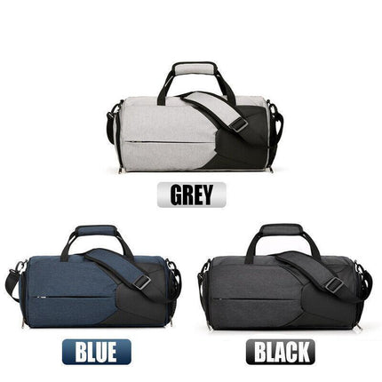 Gym Duffel Bags 30L Canvas Travel Bag Waterproof Fitness Shoes Compartment Shoe - Aimall