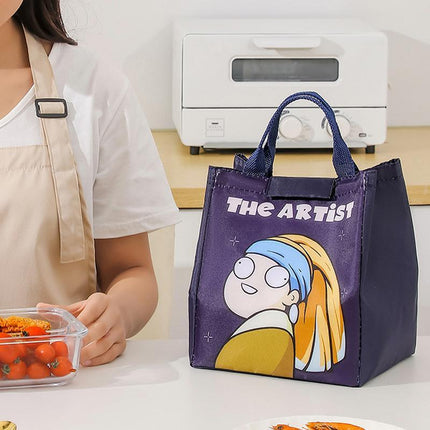 Printing Thermal Insulated Portable Lunch Bag Large Capacity Picnic Box Kids - Aimall
