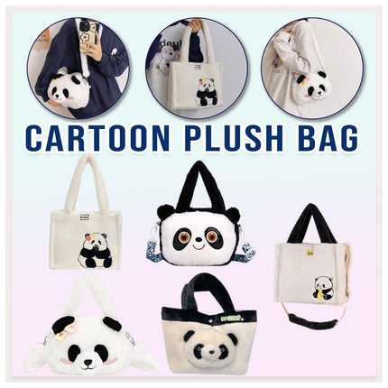Kids Cartoon Panda Crossbody Bag Plush Ladies Shoulder Bag Cute Panda Design