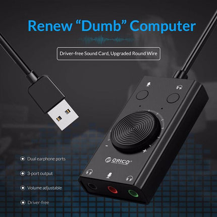 New For ORICO USB External Sound Card Output Laptop PC Computer Adapter - Aimall