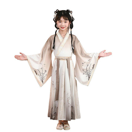 Hanfu Ink Print Dress Traditional Chinese Style Costume for Festivals or Performances