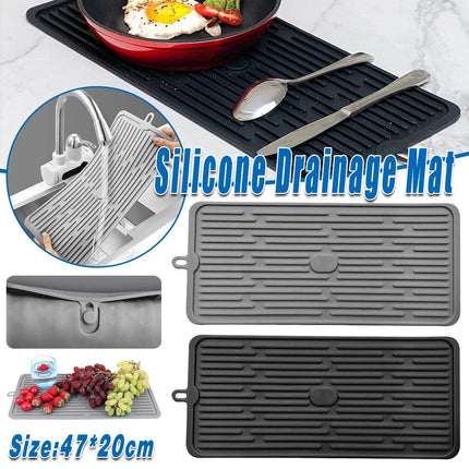 Silicone Drainage Mat Sink Strainer Mat Non Slip Heating Mat Kitchen Drying Pad