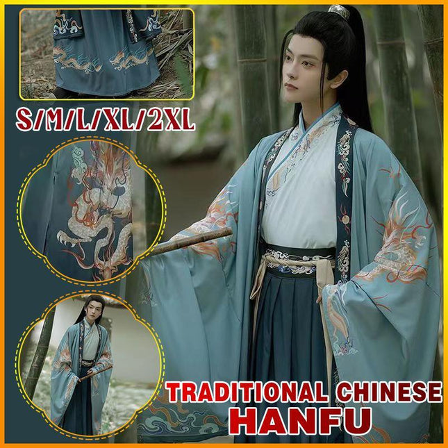 Man Traditional Costume Chinese Hanfu Festival Clothing Performance Outfit - Aimall