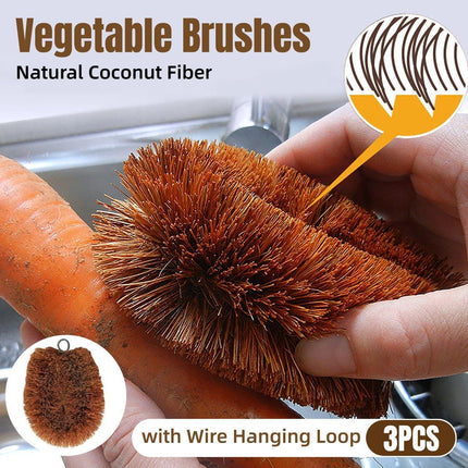 3PCS Kitchen Dish Cleaning Brushes Soft Bristle Degreasing Pot Scrubber Brush