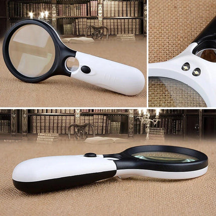 45X Magnifying Glass Magnifier Handheld Loupe Reading Optical Clarity With Light
